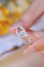 Load image into Gallery viewer, LUOWEND 18K White Gold Real Natural Diamond Ring for Women