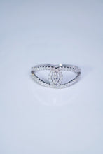 Load image into Gallery viewer, LUOWEND 18K White Gold Real Natural Diamond Ring for Women
