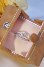 Load image into Gallery viewer, LUOWEND 18K White Gold Real Natural Diamond Ring for Women