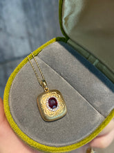 Load image into Gallery viewer, LUOWEND 18K Yellow Gold Natural Ruby Necklace for Women