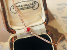 Load image into Gallery viewer, LUOWEND 18K Rose Gold Natural Ruby Bracelet for Women