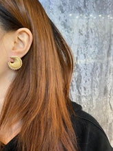Load image into Gallery viewer, LUOWEND 18K Yellow Gold Natural Diamond Earrings for Women