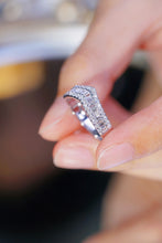 Load image into Gallery viewer, LUOWEND 18K White Gold Real Natural Diamond Ring for Women