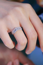 Load image into Gallery viewer, LUOWEND 18K White Gold Real Natural Diamond Ring for Women