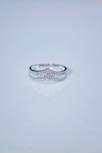 Load image into Gallery viewer, LUOWEND 18K White Gold Real Natural Diamond Ring for Women
