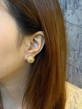Load image into Gallery viewer, LUOWEND 18K Yellow Gold Natural Diamond Earrings for Women