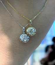 Load image into Gallery viewer, LUOWEND 18K White/Yellow Gold Natural Diamond Necklace for Women