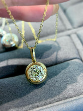 Load image into Gallery viewer, LUOWEND 18K White/Yellow Gold Natural Diamond Necklace for Women