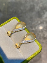 Load image into Gallery viewer, LUOWEND 18K Yellow Gold Natural Diamond Earrings for Women