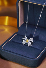 Load image into Gallery viewer, LUOWEND 18K White Gold Real Natural Yellow Diamond Pendant Necklace for Women
