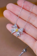 Load image into Gallery viewer, LUOWEND 18K White Gold Real Natural Yellow Diamond Pendant Necklace for Women