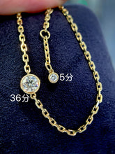 Load image into Gallery viewer, LUOWEND 18K Yellow Gold Natural Diamond Bracelet for Women