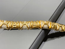 Load image into Gallery viewer, LUOWEND 18K Yellow Gold Natural Diamond Bracelet for Women