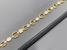 Load image into Gallery viewer, LUOWEND 18K Yellow Gold Natural Diamond Bracelet for Women