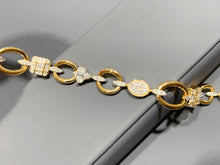 Load image into Gallery viewer, LUOWEND 18K Yellow Gold Natural Diamond Bracelet for Women