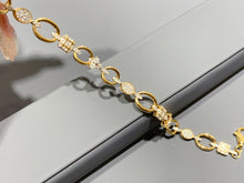 Load image into Gallery viewer, LUOWEND 18K Yellow Gold Natural Diamond Bracelet for Women