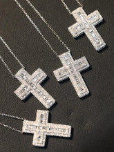 Load image into Gallery viewer, LUOWEND 18K White Gold Natural Diamond Necklace for Women