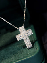 Load image into Gallery viewer, LUOWEND 18K White Gold Natural Diamond Necklace for Women