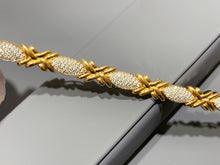 Load image into Gallery viewer, LUOWEND 18K Yellow Gold Natural Diamond Bracelet for Women