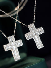 Load image into Gallery viewer, LUOWEND 18K White Gold Natural Diamond Necklace for Women