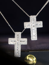 Load image into Gallery viewer, LUOWEND 18K White Gold Natural Diamond Necklace for Women