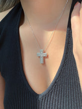 Load image into Gallery viewer, LUOWEND 18K White Gold Natural Diamond Necklace for Women