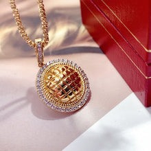 Load image into Gallery viewer, LUOWEND 18K Yellow Gold Natural Diamond Pendant for Women
