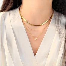 Load image into Gallery viewer, LUOWEND 18K Yellow Gold Real Natural Diamond Pendant Necklace for Women