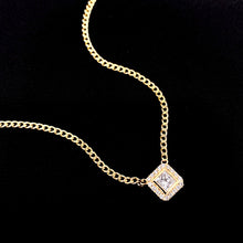 Load image into Gallery viewer, LUOWEND 18K Yellow Gold Real Natural Diamond Pendant Necklace for Women