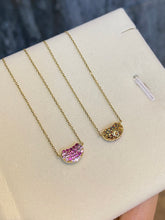 Load image into Gallery viewer, LUOWEND 18K Yellow Gold Natural Pink Sapphire for Women