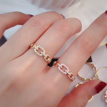Load image into Gallery viewer, LUOWEND 18K Rose or Yellow Gold Real Natural Diamond Ring for Women