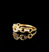 Load image into Gallery viewer, LUOWEND 18K Rose or Yellow Gold Real Natural Diamond Ring for Women