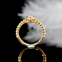 Load image into Gallery viewer, LUOWEND 18K Yellow Gold Real Natural Diamond Ring for Women
