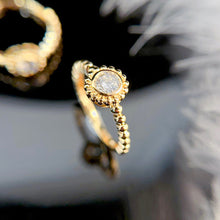 Load image into Gallery viewer, LUOWEND 18K Yellow Gold Real Natural Diamond Ring for Women