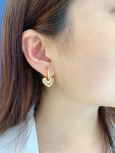 Load image into Gallery viewer, LUOWEND 18K Yellow Gold Natural Color Sapphire Earrings for Women
