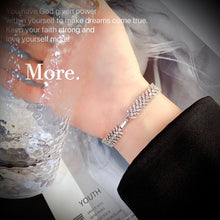 Load image into Gallery viewer, LUOWEND 18K White Gold Real Natural Diamond Bracelet for Women