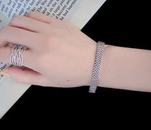 Load image into Gallery viewer, LUOWEND 18K White Gold Real Natural Diamond Bracelet for Women