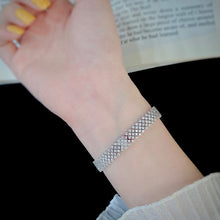 Load image into Gallery viewer, LUOWEND 18K White Gold Real Natural Diamond Bracelet for Women