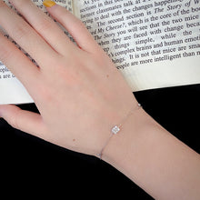 Load image into Gallery viewer, LUOWEND 18K White Gold Real Natural Diamond Bracelet for Women