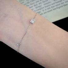 Load image into Gallery viewer, LUOWEND 18K White Gold Real Natural Diamond Bracelet for Women