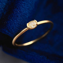 Load image into Gallery viewer, LUOWEND 18K White Gold Real Natural Yellow Diamond Ring for Women