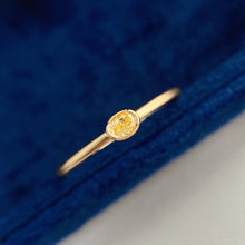 Load image into Gallery viewer, LUOWEND 18K White Gold Real Natural Yellow Diamond Ring for Women
