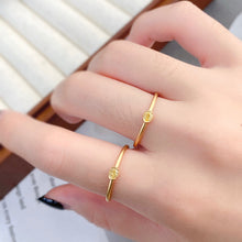 Load image into Gallery viewer, LUOWEND 18K White Gold Real Natural Yellow Diamond Ring for Women