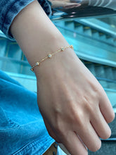Load image into Gallery viewer, LUOWEND 18K Yellow Gold Natural Diamond Bracelet for Women