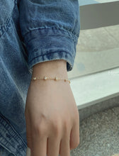 Load image into Gallery viewer, LUOWEND 18K Yellow Gold Natural Diamond Bracelet for Women