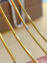 Load image into Gallery viewer, LUOWEND 18K Yellow Gold Party Necklace for Women