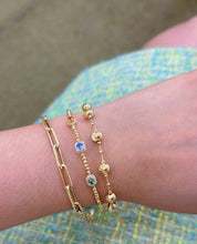 Load image into Gallery viewer, LUOWEND 18K Gold Natural Color Sapphire Bangle for Women