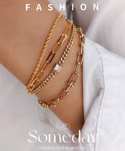 Load image into Gallery viewer, LUOWEND 18K Yellow Gold Real Natural Diamond Bracelet for Women