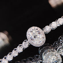 Load image into Gallery viewer, LUOWEND 18K White Gold Real Natural Diamond Bracelet for Women