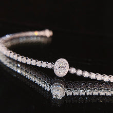 Load image into Gallery viewer, LUOWEND 18K White Gold Real Natural Diamond Bracelet for Women